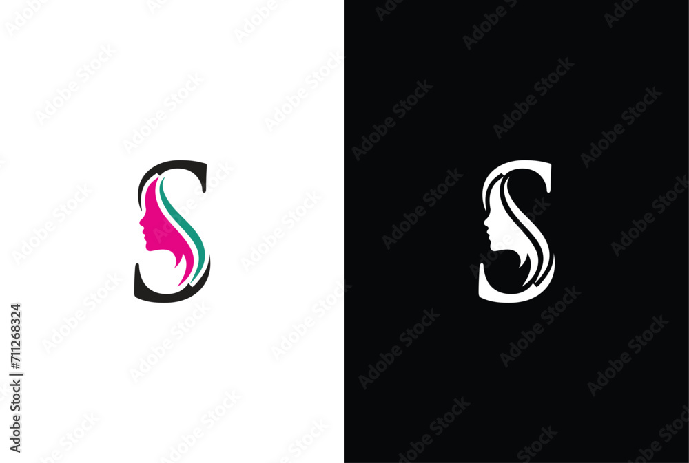 Beauty logo design with combination letter S. Letter S beauty logo ...