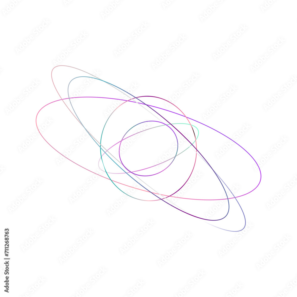 An abstract cut out transparent iridescent oval gradient shape futuristic pattern design element. An abstract cut out transparent iridescent oval gradient shape futuristic pattern design element.