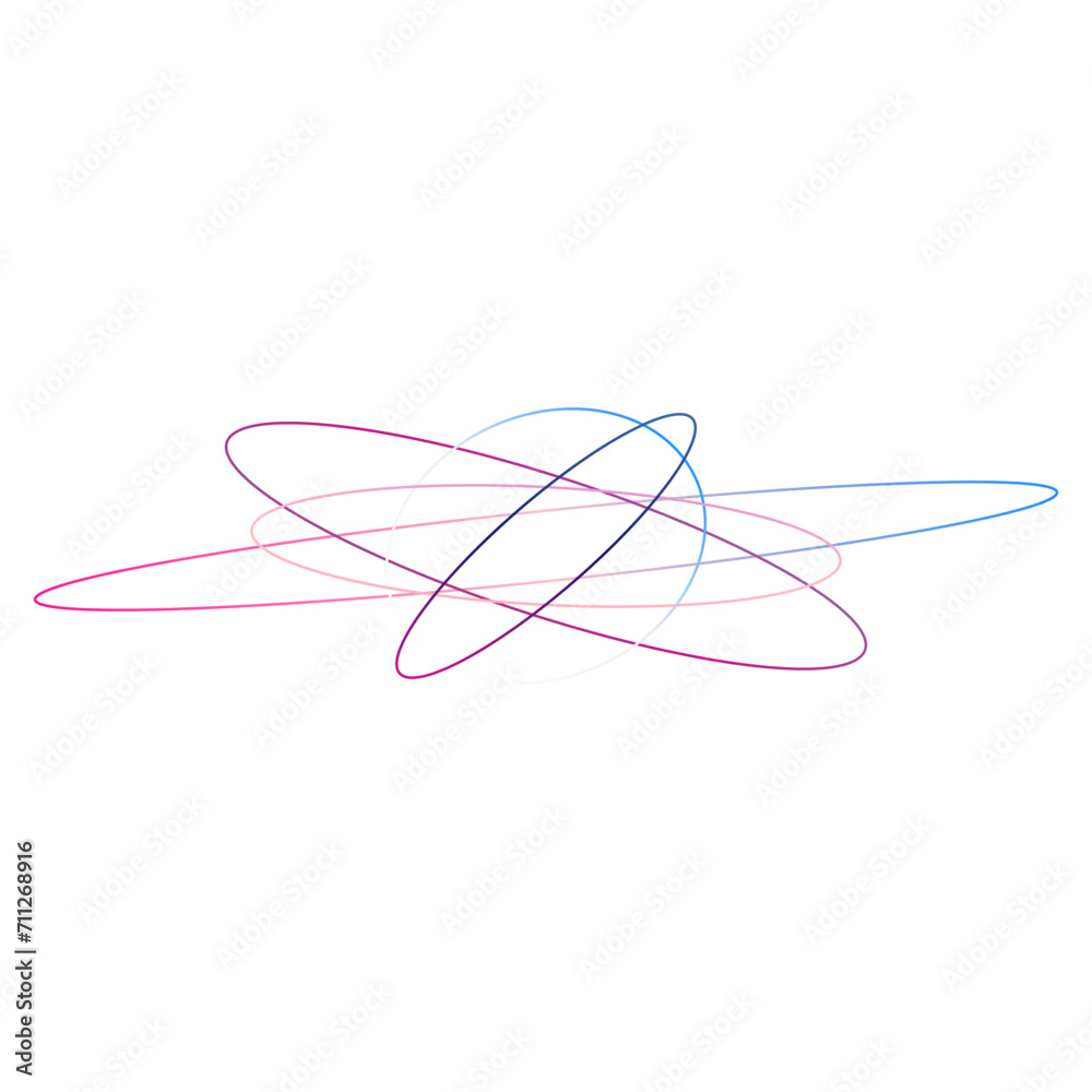 An abstract cut out transparent iridescent oval gradient shape futuristic pattern design element. An abstract cut out transparent iridescent oval gradient shape futuristic pattern design element.