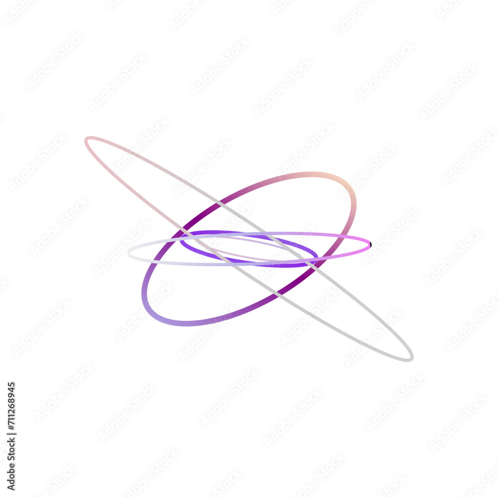 An abstract cut out transparent iridescent oval gradient shape futuristic pattern design element. An abstract cut out transparent iridescent oval gradient shape futuristic pattern design element.