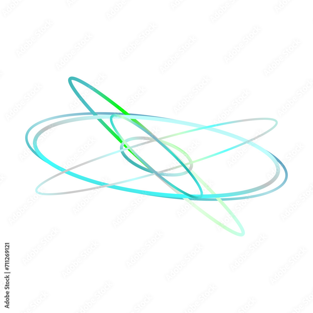 An abstract cut out transparent iridescent oval gradient shape futuristic pattern design element. An abstract cut out transparent iridescent oval gradient shape futuristic pattern design element.