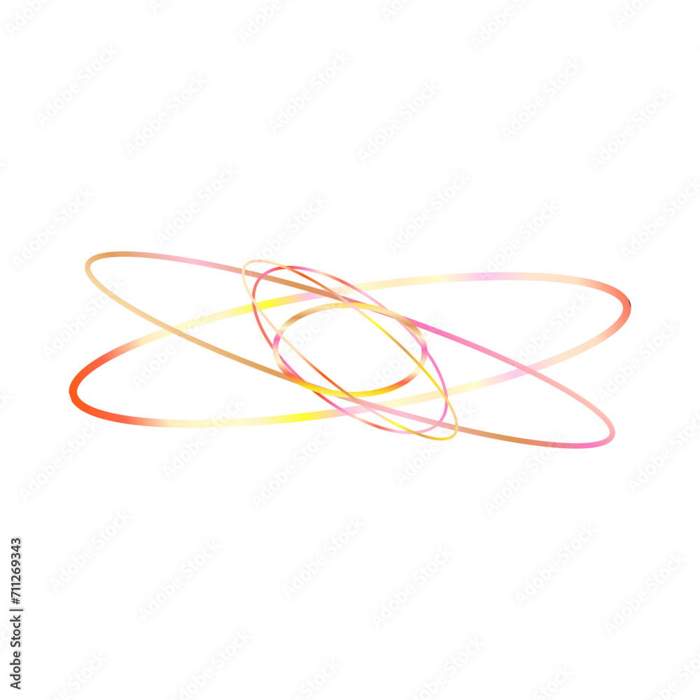 An abstract cut out transparent iridescent oval gradient shape futuristic pattern design element. An abstract cut out transparent iridescent oval gradient shape futuristic pattern design element.
