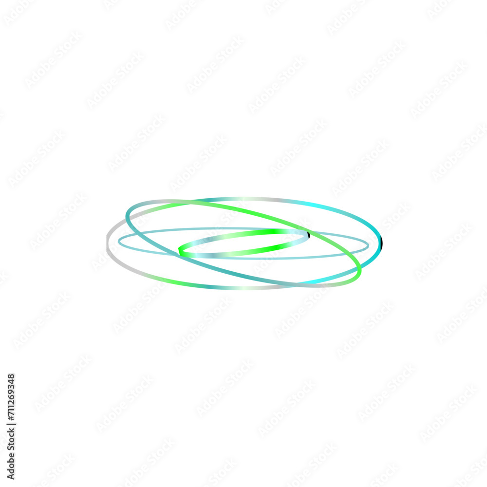 An abstract cut out transparent iridescent oval gradient shape futuristic pattern design element. An abstract cut out transparent iridescent oval gradient shape futuristic pattern design element.