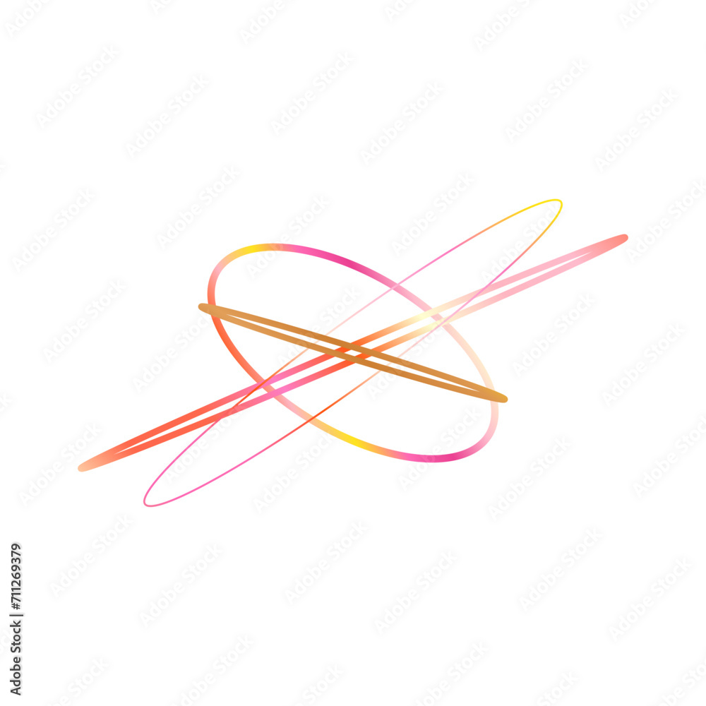An abstract cut out transparent iridescent oval gradient shape futuristic pattern design element. An abstract cut out transparent iridescent oval gradient shape futuristic pattern design element.