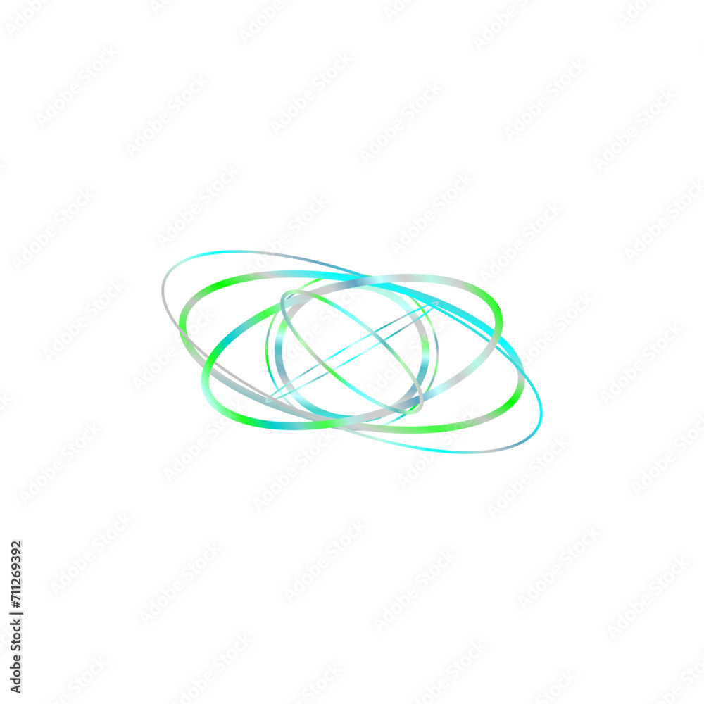 An abstract cut out transparent iridescent oval gradient shape futuristic pattern design element. An abstract cut out transparent iridescent oval gradient shape futuristic pattern design element.
