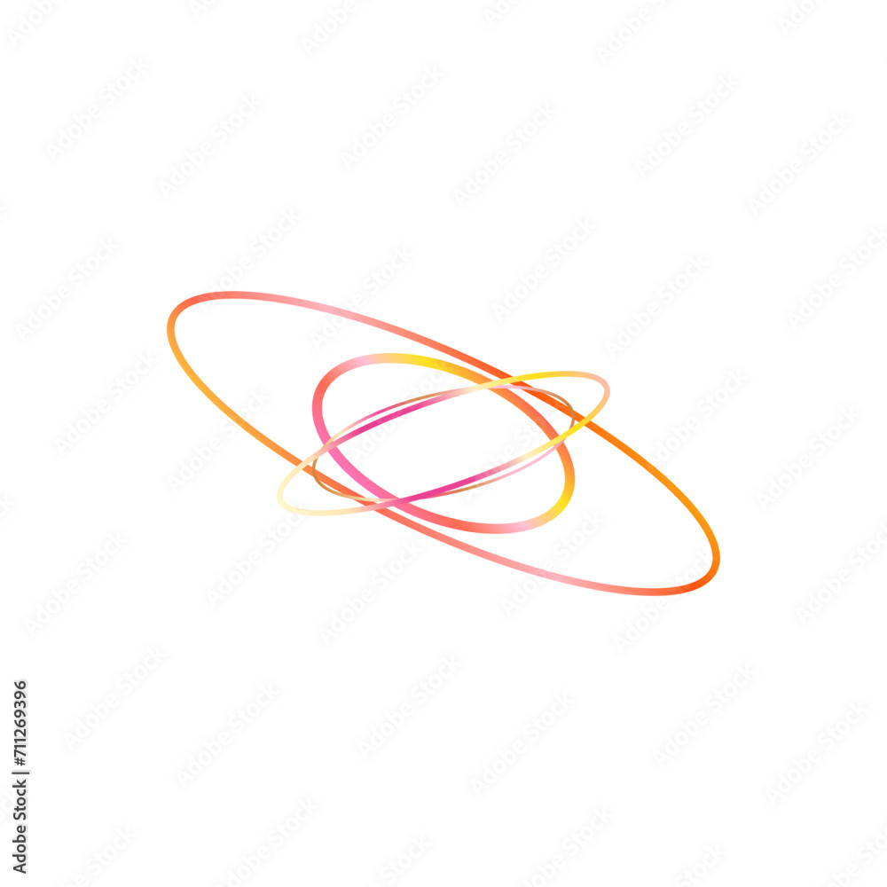 An abstract cut out transparent iridescent oval gradient shape futuristic pattern design element. An abstract cut out transparent iridescent oval gradient shape futuristic pattern design element.