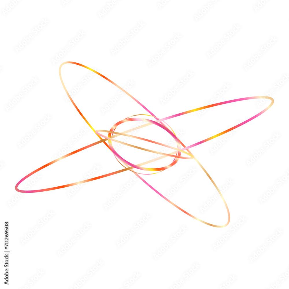 An abstract cut out transparent iridescent oval gradient shape futuristic pattern design element. An abstract cut out transparent iridescent oval gradient shape futuristic pattern design element.