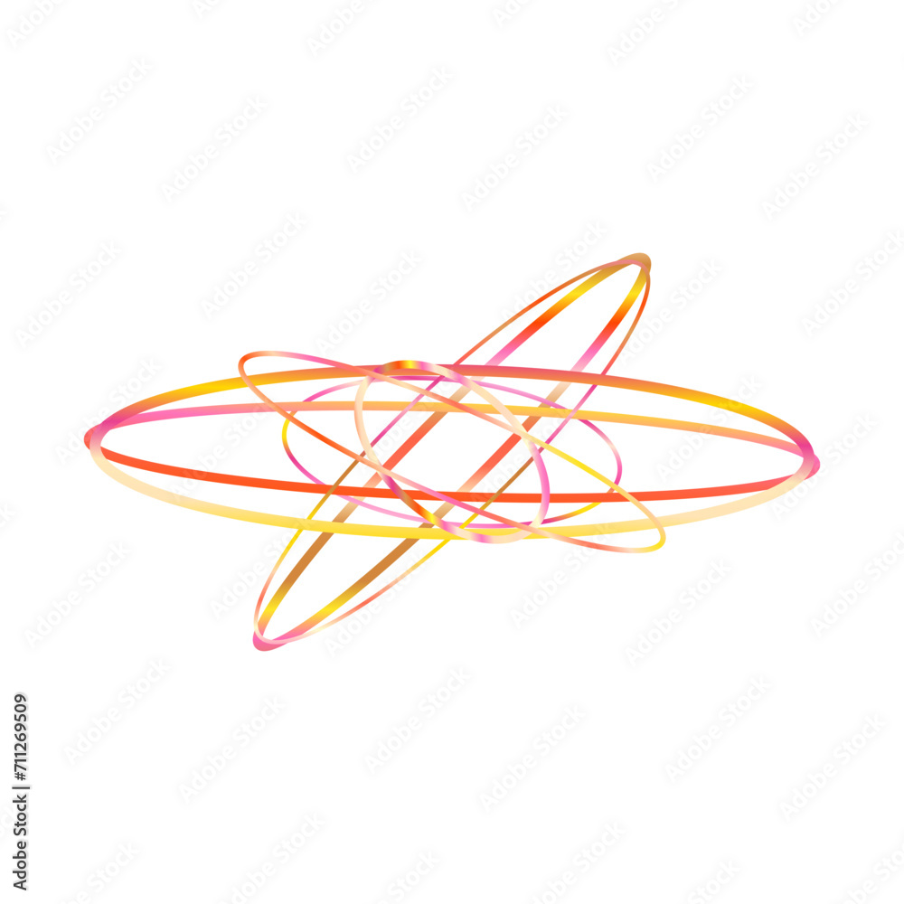 An abstract cut out transparent iridescent oval gradient shape futuristic pattern design element. An abstract cut out transparent iridescent oval gradient shape futuristic pattern design element.