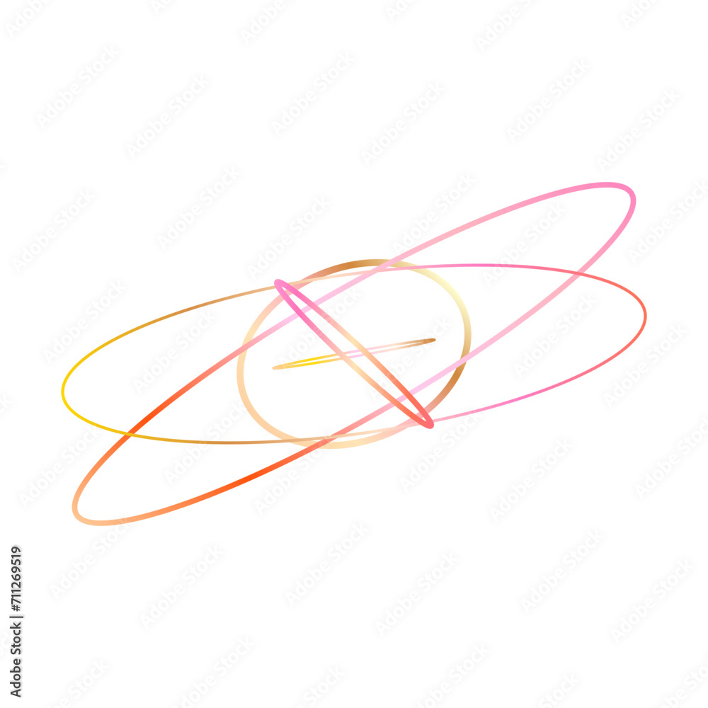 An abstract cut out transparent iridescent oval gradient shape futuristic pattern design element. An abstract cut out transparent iridescent oval gradient shape futuristic pattern design element.