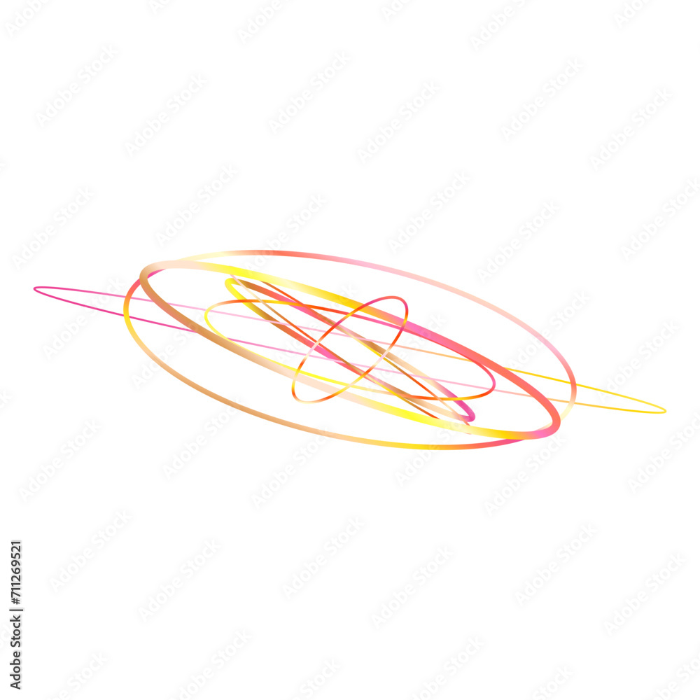 An abstract cut out transparent iridescent oval gradient shape futuristic pattern design element. An abstract cut out transparent iridescent oval gradient shape futuristic pattern design element.