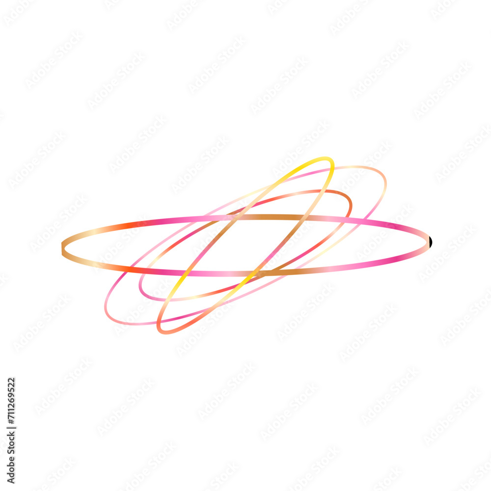 An abstract cut out transparent iridescent oval gradient shape futuristic pattern design element. An abstract cut out transparent iridescent oval gradient shape futuristic pattern design element.