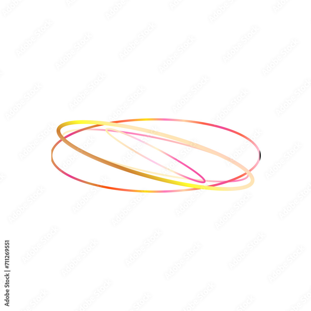 An abstract cut out transparent iridescent oval gradient shape futuristic pattern design element. An abstract cut out transparent iridescent oval gradient shape futuristic pattern design element.