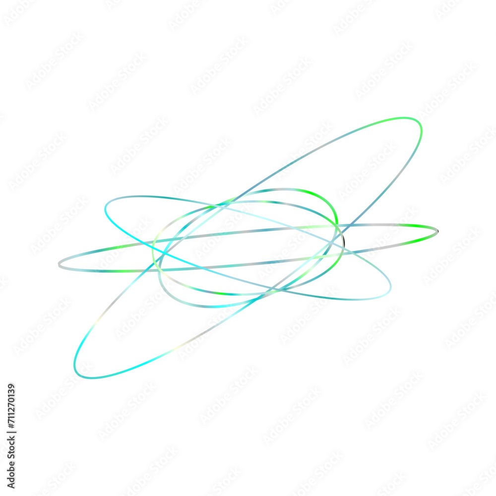An abstract cut out transparent iridescent oval gradient shape futuristic pattern design element. An abstract cut out transparent iridescent oval gradient shape futuristic pattern design element.