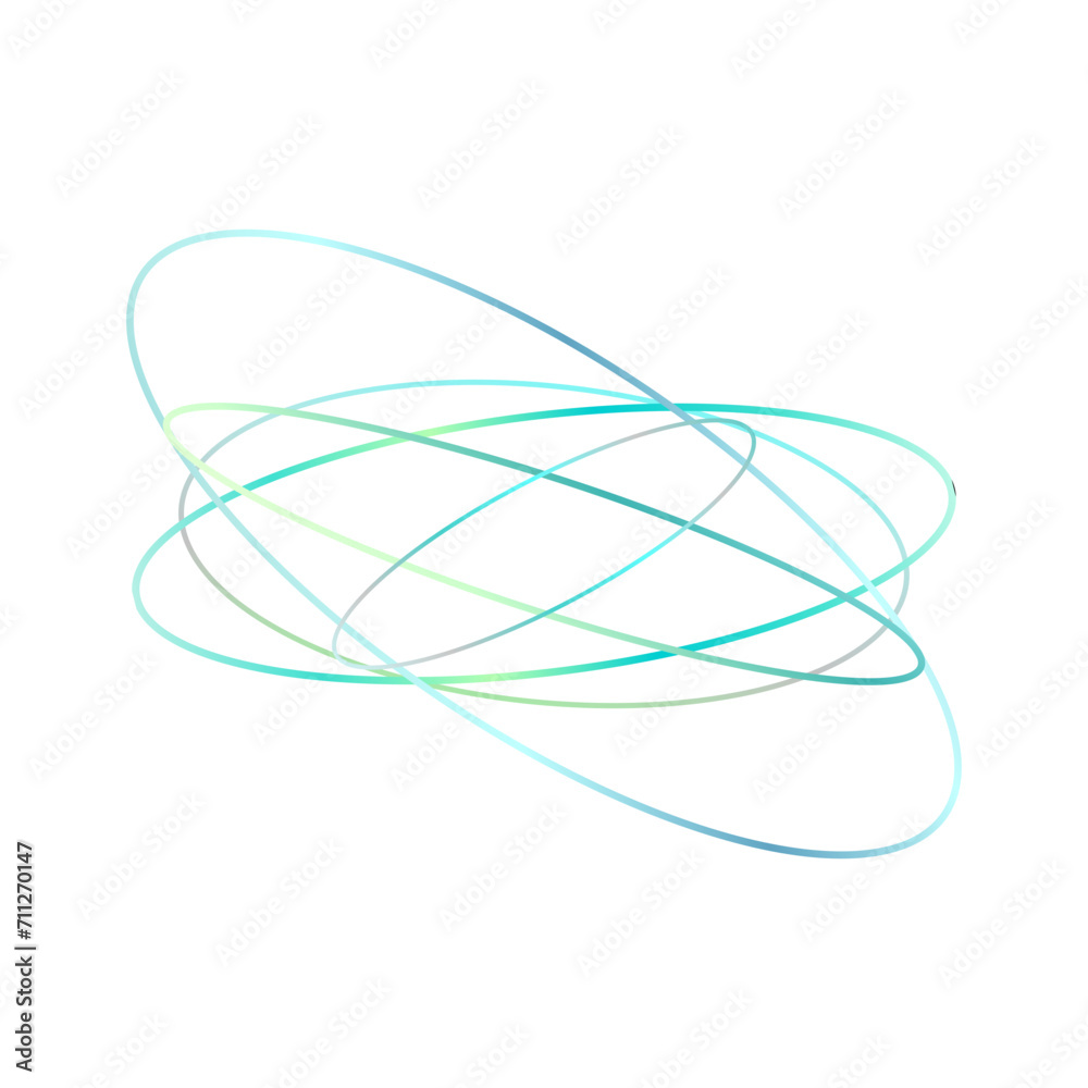 An abstract cut out transparent iridescent oval gradient shape futuristic pattern design element. An abstract cut out transparent iridescent oval gradient shape futuristic pattern design element.
