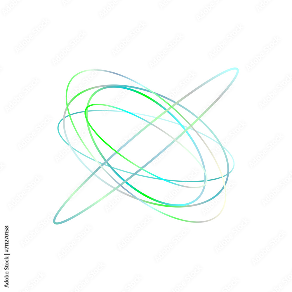 An abstract cut out transparent iridescent oval gradient shape futuristic pattern design element. An abstract cut out transparent iridescent oval gradient shape futuristic pattern design element.