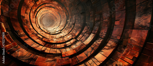 Mesmerizing art in motion  a spiral tunnel of symmetrical circles captures the eye and evokes a sense of infinite beauty