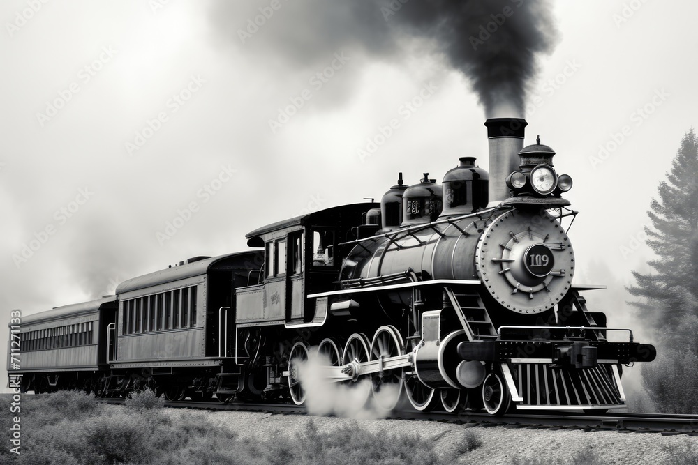 This captivating black and white photo showcases the raw power and ...