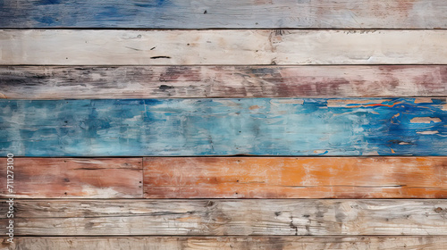 Worn Beach Planks in Abstract Form Background or Texture Ai Generative