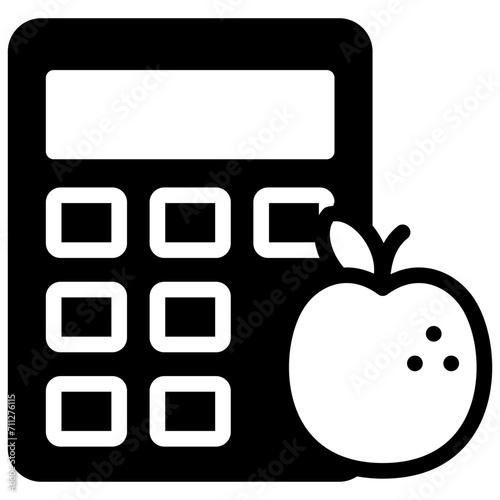 calculator icon illustration design with solid