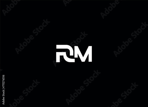 RM  initial logo design vector template and monogram logo