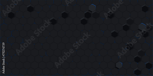 Dark Abstract Seamless Futuristic Simple Hexagonal Gaming Cyber Vector Tech Background Template