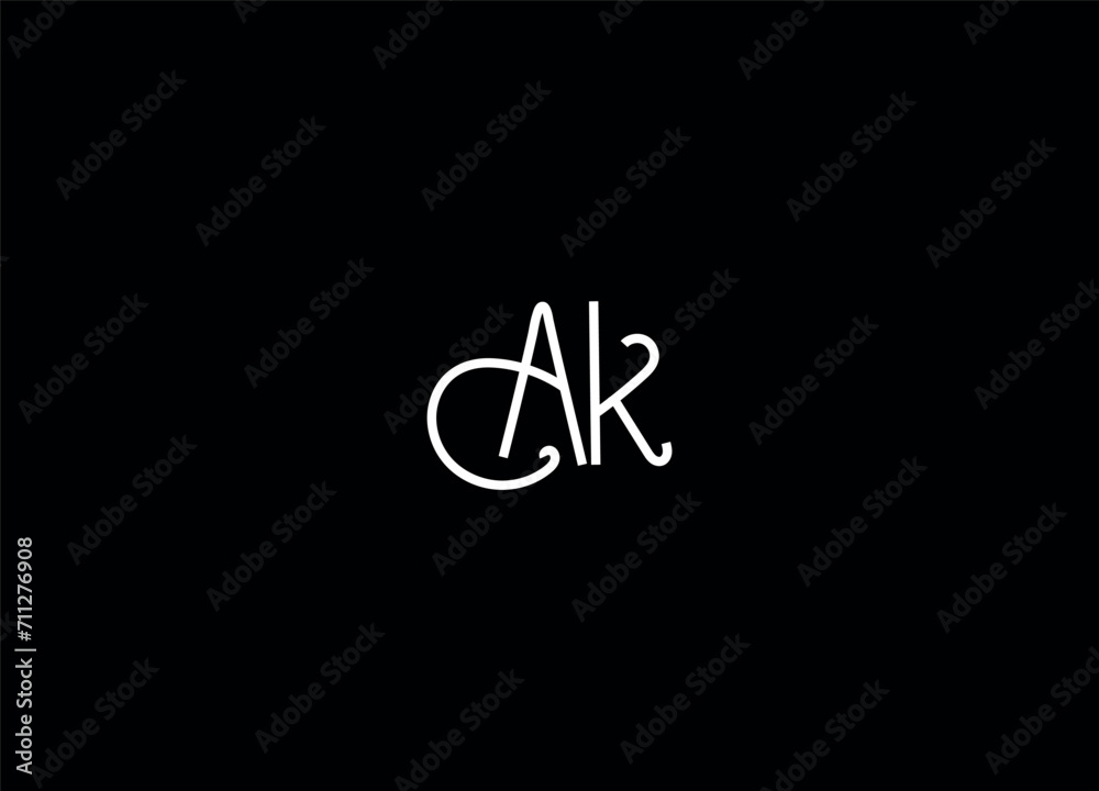 AK initial logo design vector template and monogram logo AK initial logo design vector template and monogram logo