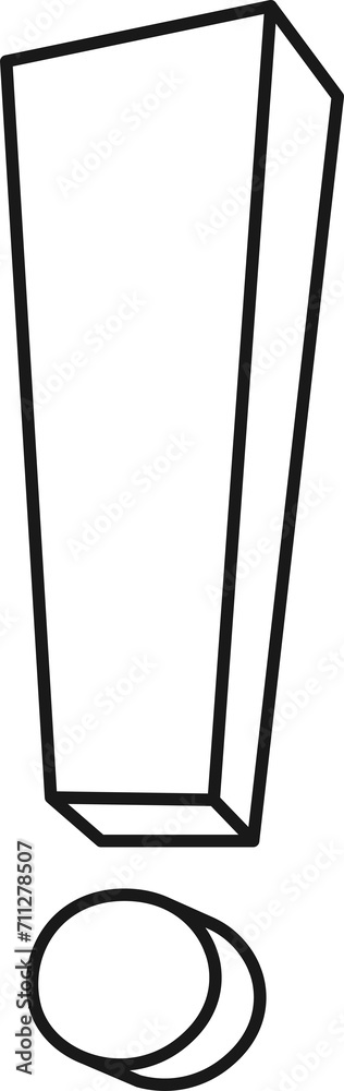 Exclamation mark attention symbol doodle icon