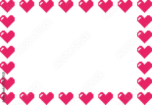 Heart Pixel Border Rectangle Frame Element.svg
