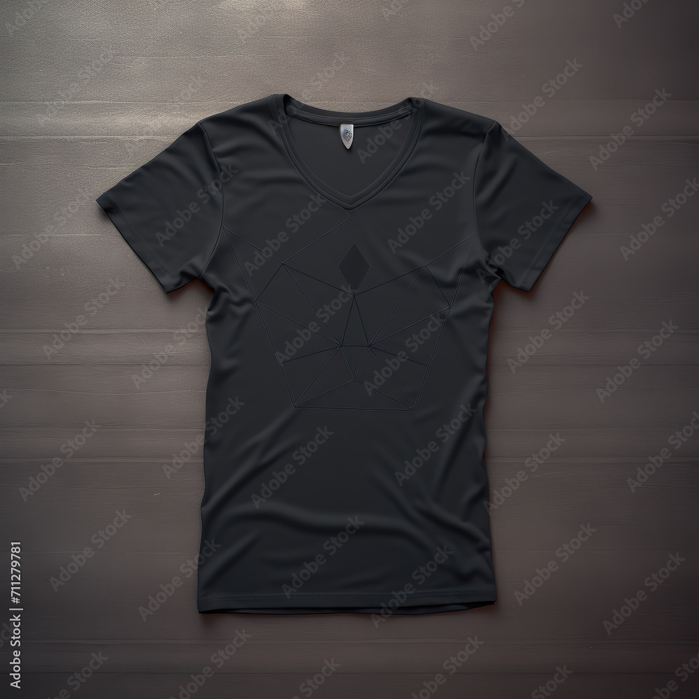 V-neck white t-shirt mockup V-neck white t-shirt mockup