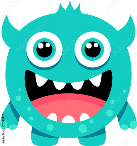 Comic funny beast, monster cute cartoon character