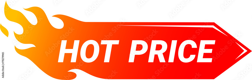 Hot price, super deal label. Vector sale offer tag Hot price, super deal label. Vector sale offer tag