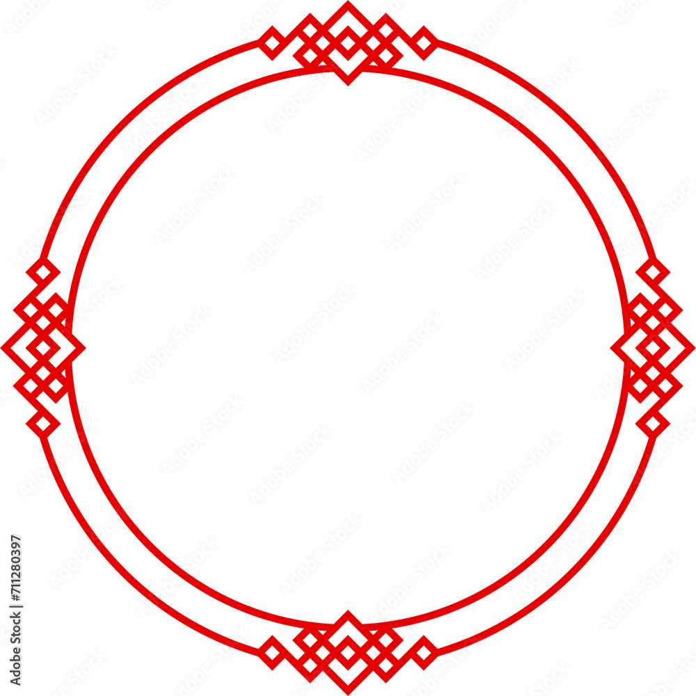 Round frame isolate chinese oriental border circle Round frame isolate chinese oriental border circle