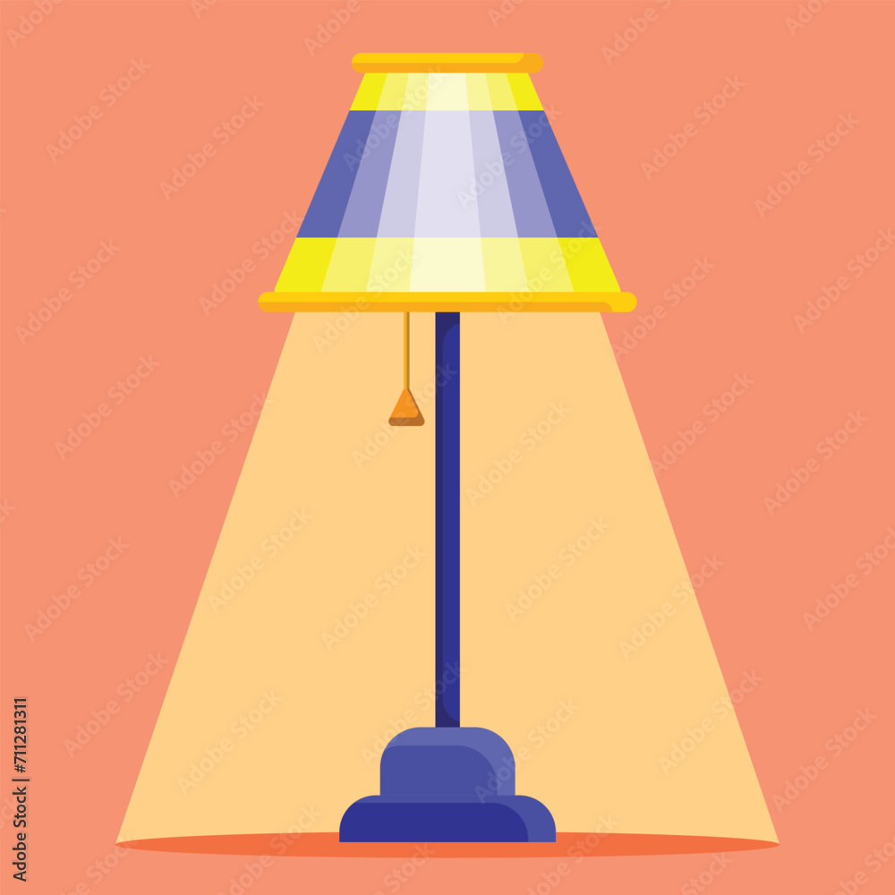 Floor lamp icon. Subtable to place on light, interior, etc.