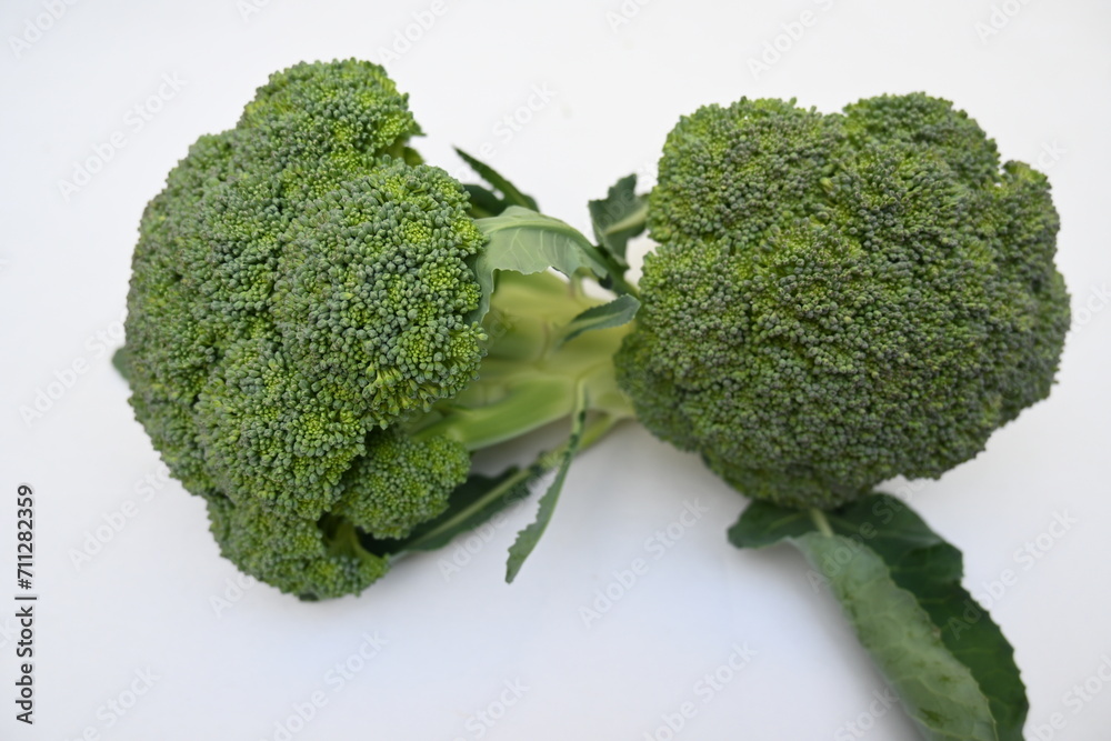 Broccoli Isolated on white background. Its other names Brassica oleracea var italica. This is an edible green plant in the cabbage family. Broccoli is a particularly rich source of vitamin C and K. Broccoli Isolated on white background. Its other names Brassica oleracea var italica. This is an edible green plant in the cabbage family. Broccoli is a particularly rich source of vitamin C and K.