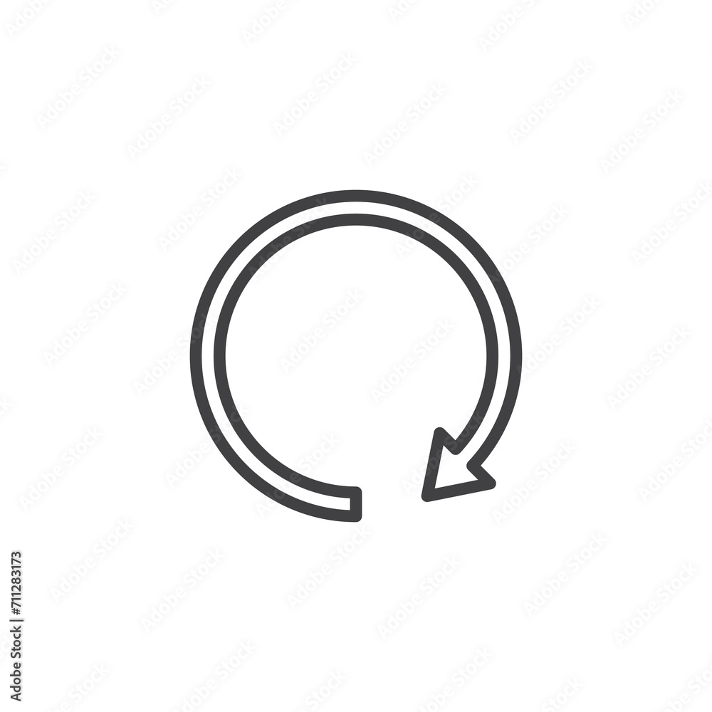 Clockwise Arrow line icon Clockwise Arrow line icon