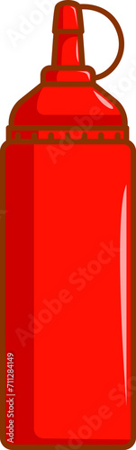 Bottle of red ketchup sauce isolated food dressing © Vector Tradition