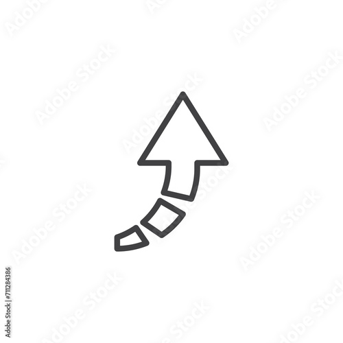 Increase arrow line icon