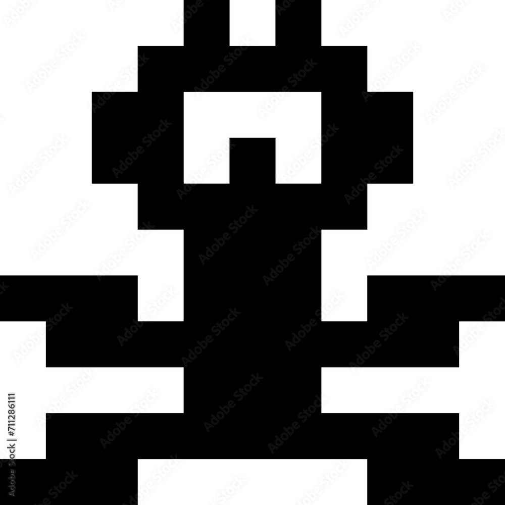 Pixelated monster character for retro game Pixelated monster character for retro game