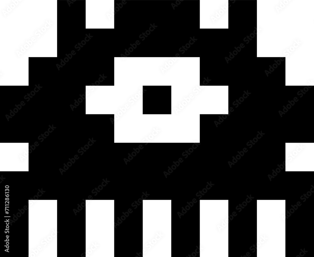 Arcade game pixelated monster, 8 bit retro Arcade game pixelated monster, 8 bit retro