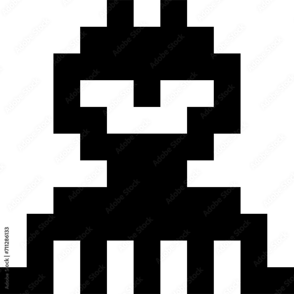 Alien space invader monster for retro arcade game Alien space invader monster for retro arcade game