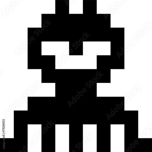 Alien space invader monster for retro arcade game photo
