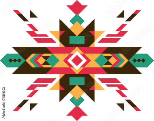 Mexican aztec or navajo embroidery pattern photo