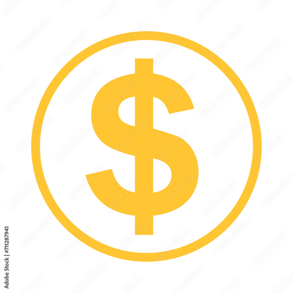 Vector dollar icon illustration on white background Vector dollar icon illustration on white background