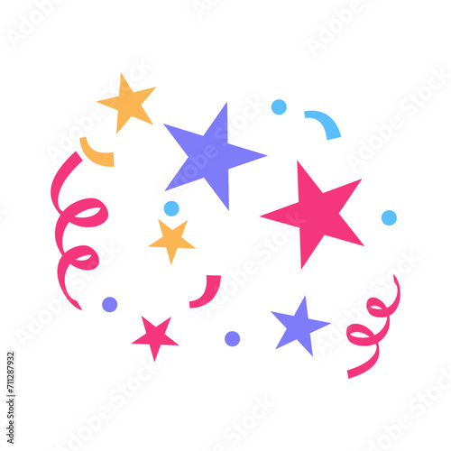 Vector flat design confetti background