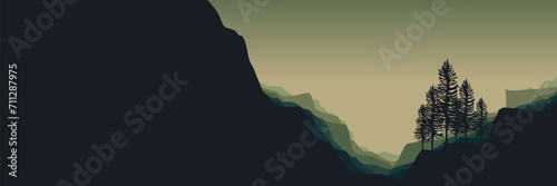 mountain landscape scenery vector illustration design good for wallpaper design, design template, background template, and tourism design template