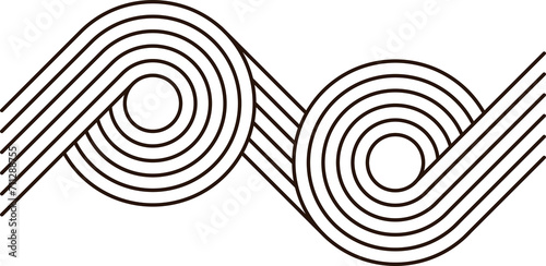 Circles and stripy shape  zen figures