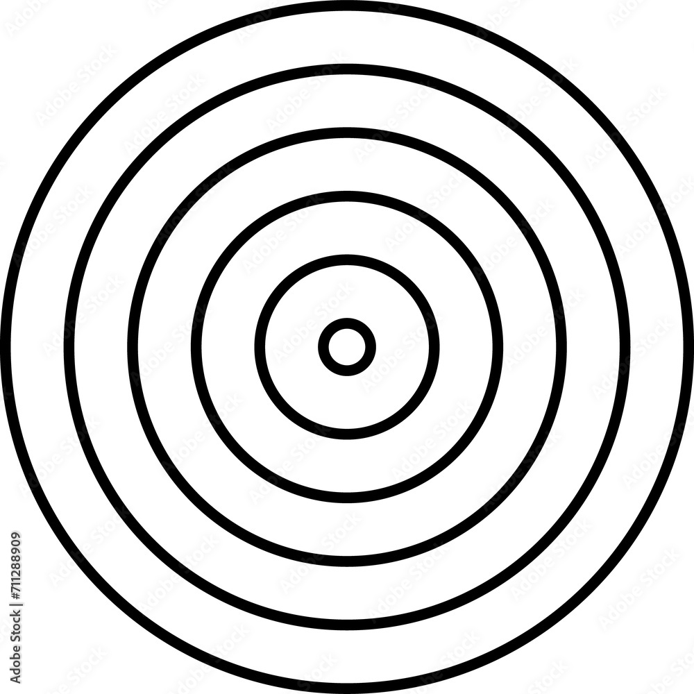 Concentric stripy zen shape circles
