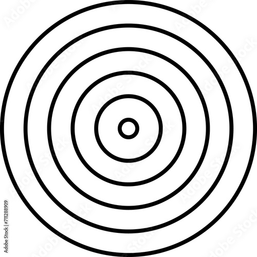 Concentric stripy zen shape circles