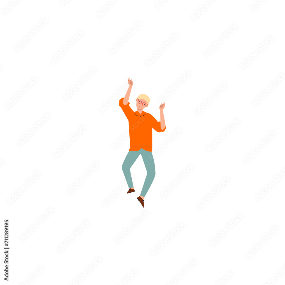 poses of people with activities in orange clothes person