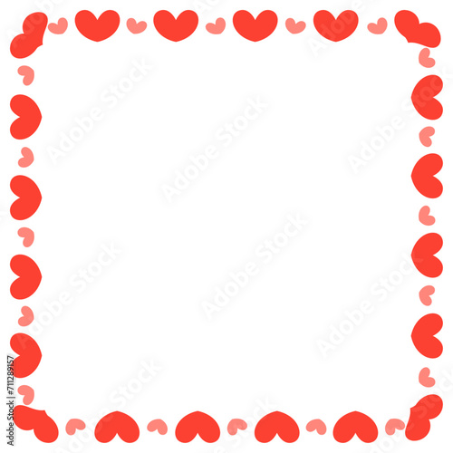 Wallpaper Mural Vector hand drawn hearts border and frame design Torontodigital.ca